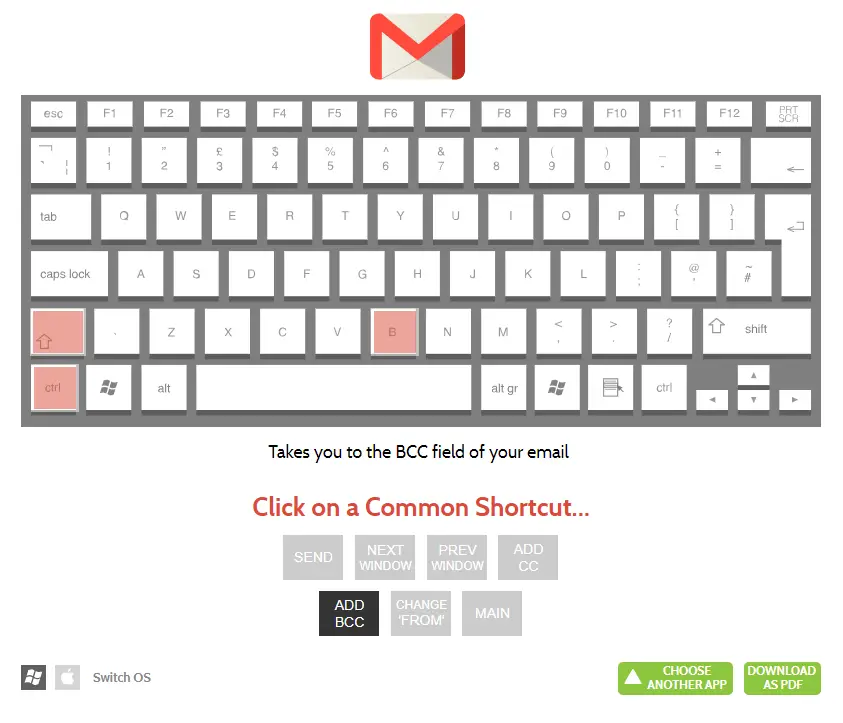 keyboard shortcuts
