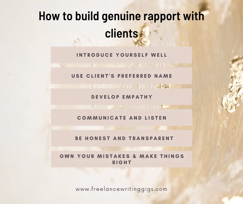 build rapport