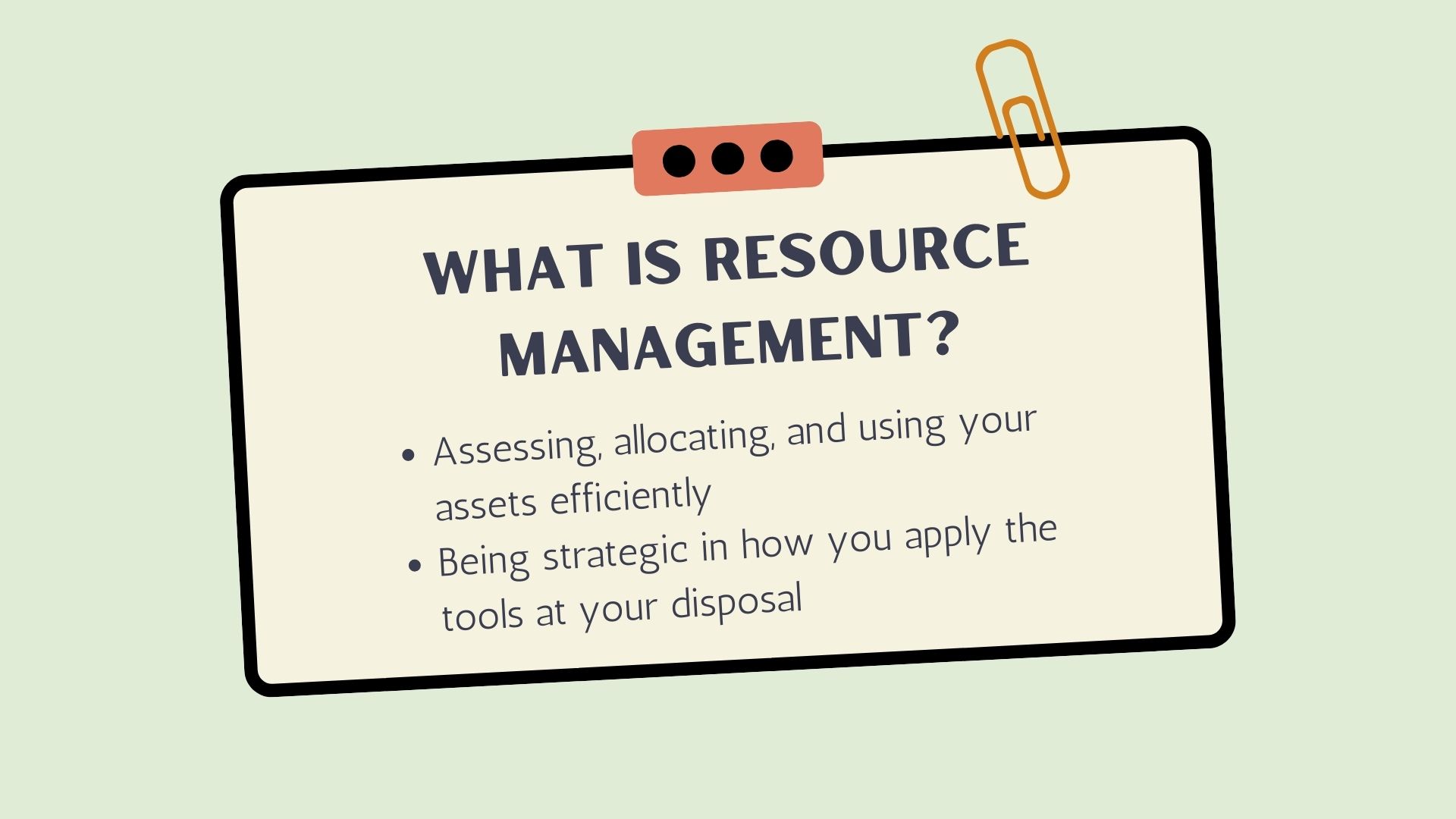definition of resource management